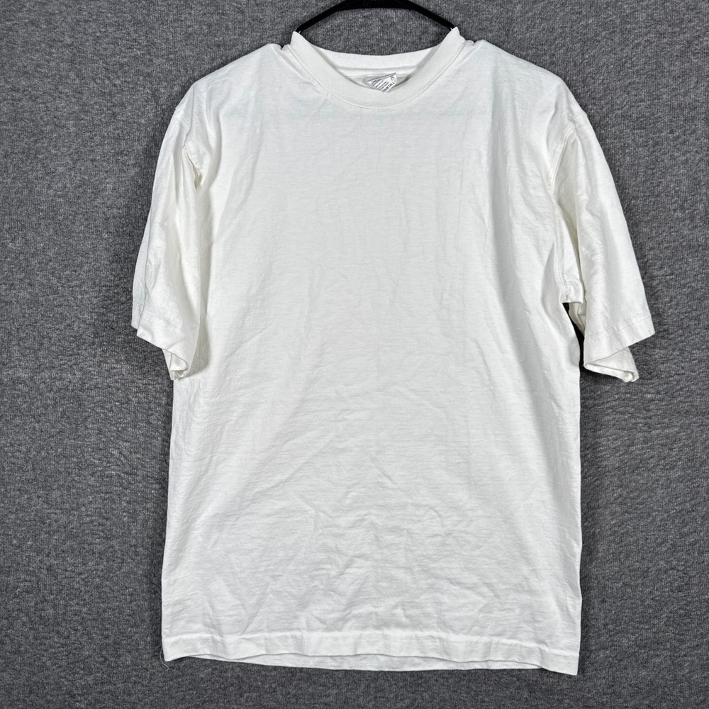 Camber T-Shirt Mens Medium Tall White Short Sleeve Heavyweight USA Made